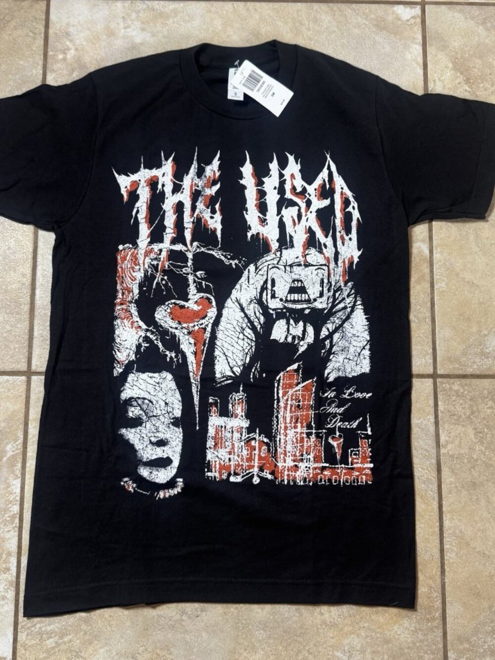 The Used Album Covers Collage T-Shirt SMALL Tultex New With Tags